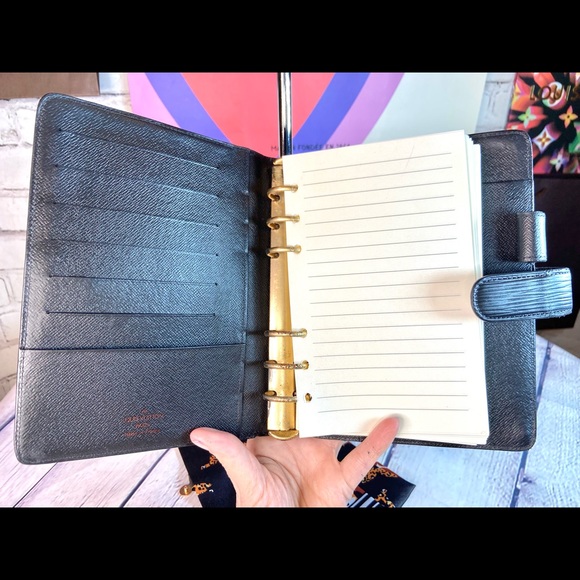 Louis Vuitton black Epi leather agenda planner MM custom painted🐆🐆 - Picture 4 of 10